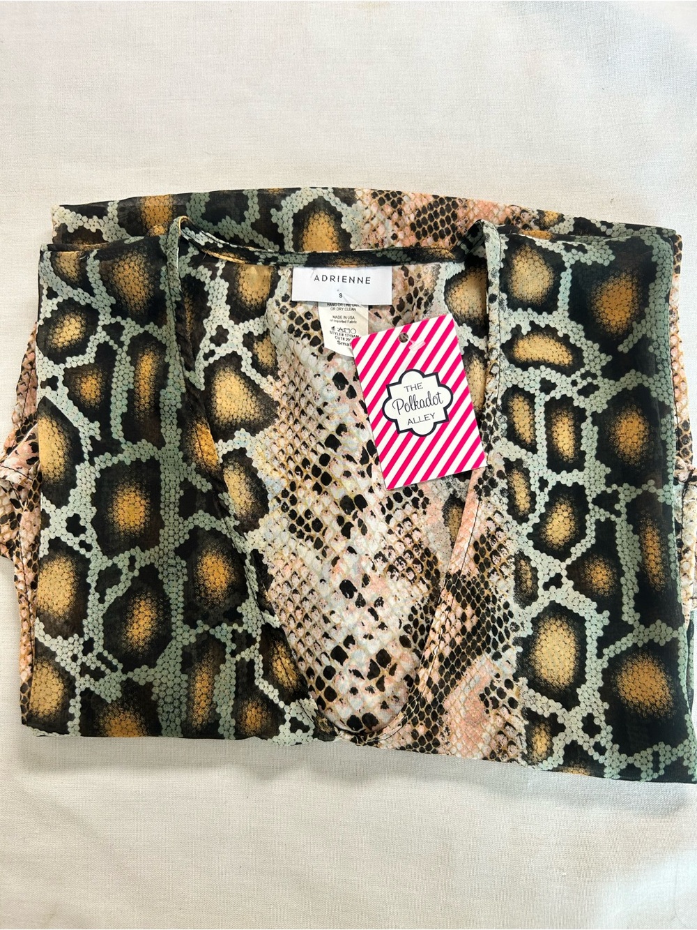 Adrienne Snake-Print Reptile Pet Accessory in Green/Brown